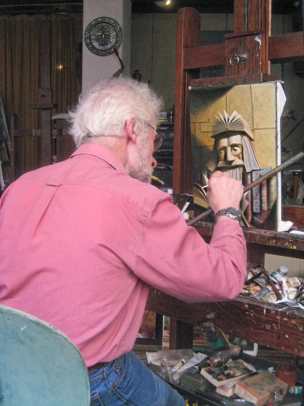 Mont St Michel painter, Paris France.jpg